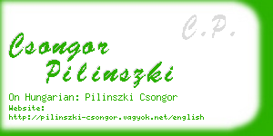 csongor pilinszki business card